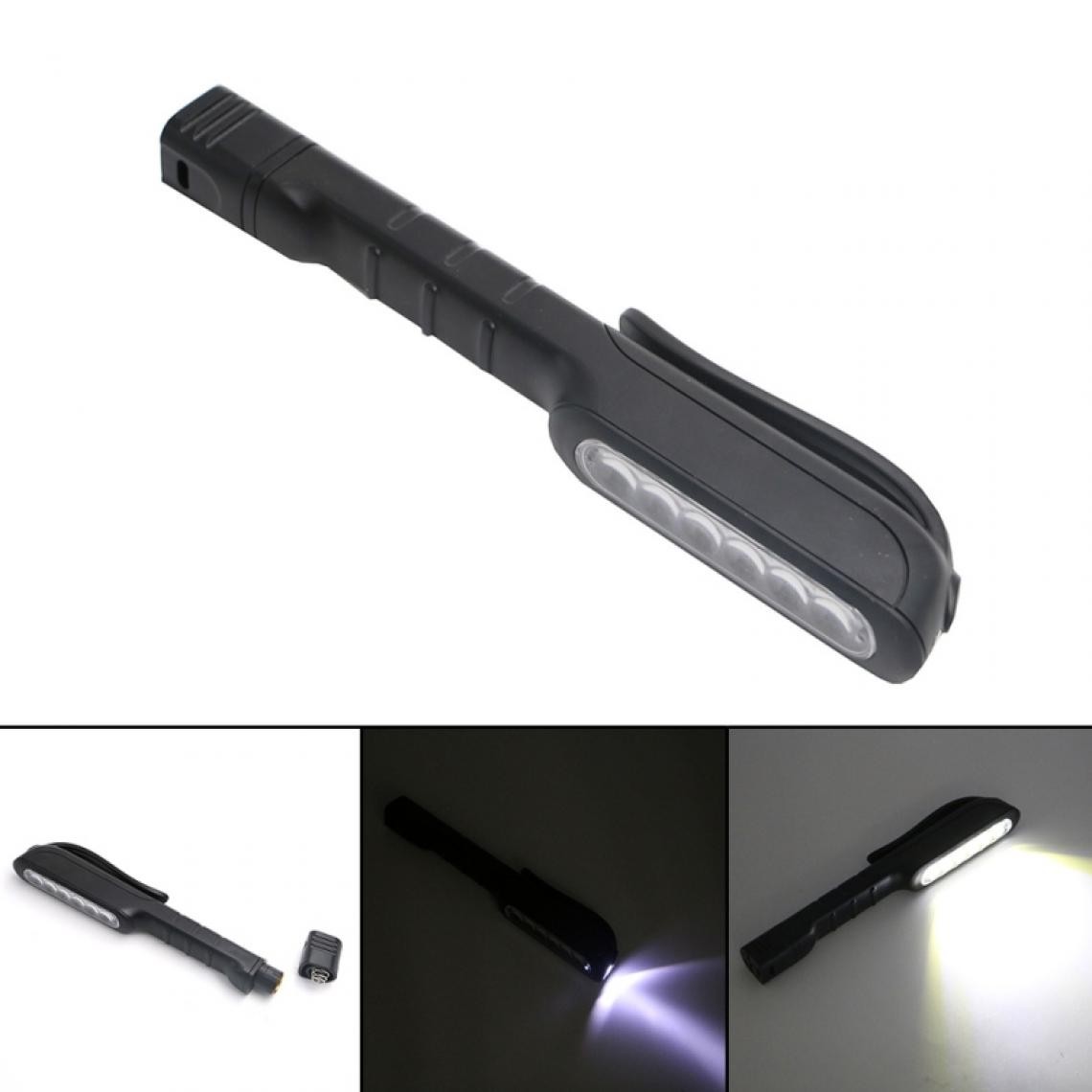 Wewoo - Lampe 3W multifonction LED torche stylo clip de poche travail de à portée de main noir - Lampes portatives sans fil