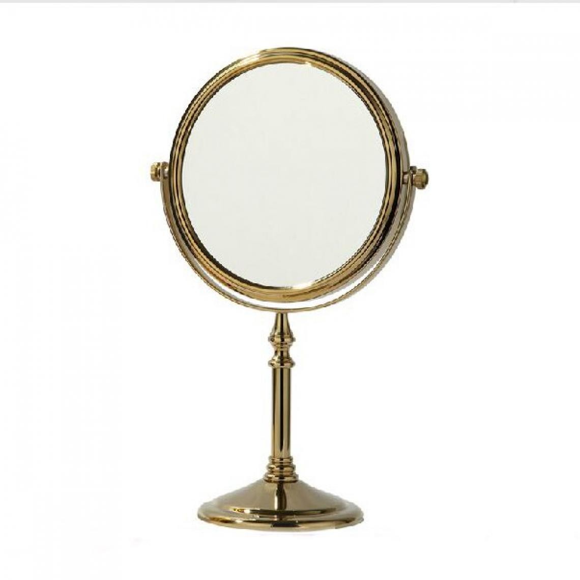Universal - Tous les miroirs de maquillage de table en cuivre miroirs de maquillage double face miroir de robe de mariée miroir de princesse portable beauté portable zoom(Or) - Miroir de salle de bain