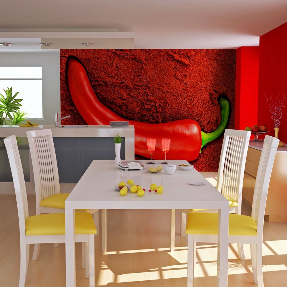 Bimago - Papier peint | Red hot chili pepper | 300x231 | Motifs de cuisine | - Papier peint