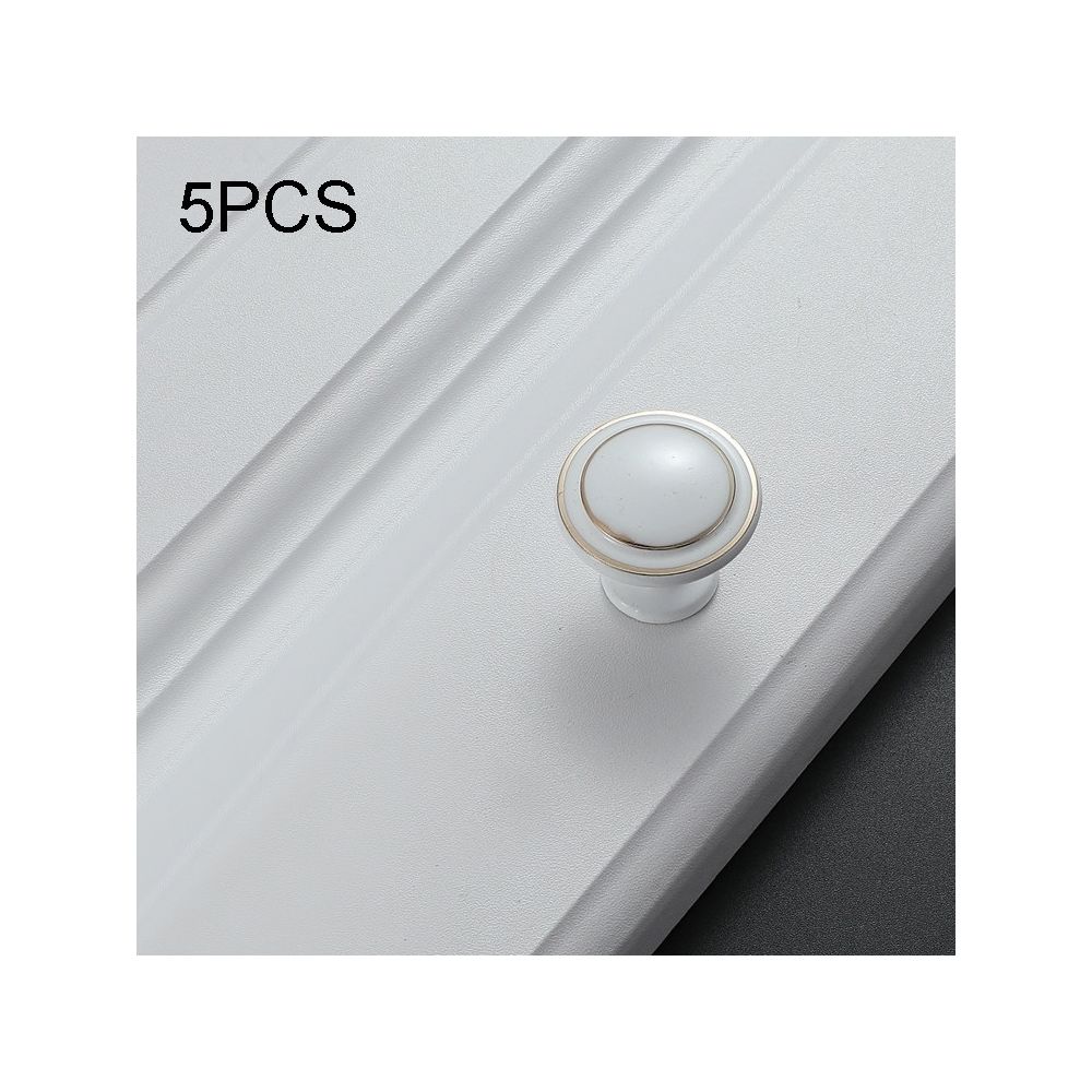 Wewoo - 5 PCS 4003 armoire armoire tiroir poignée en alliage de zinc (blanc) - Poignée de porte