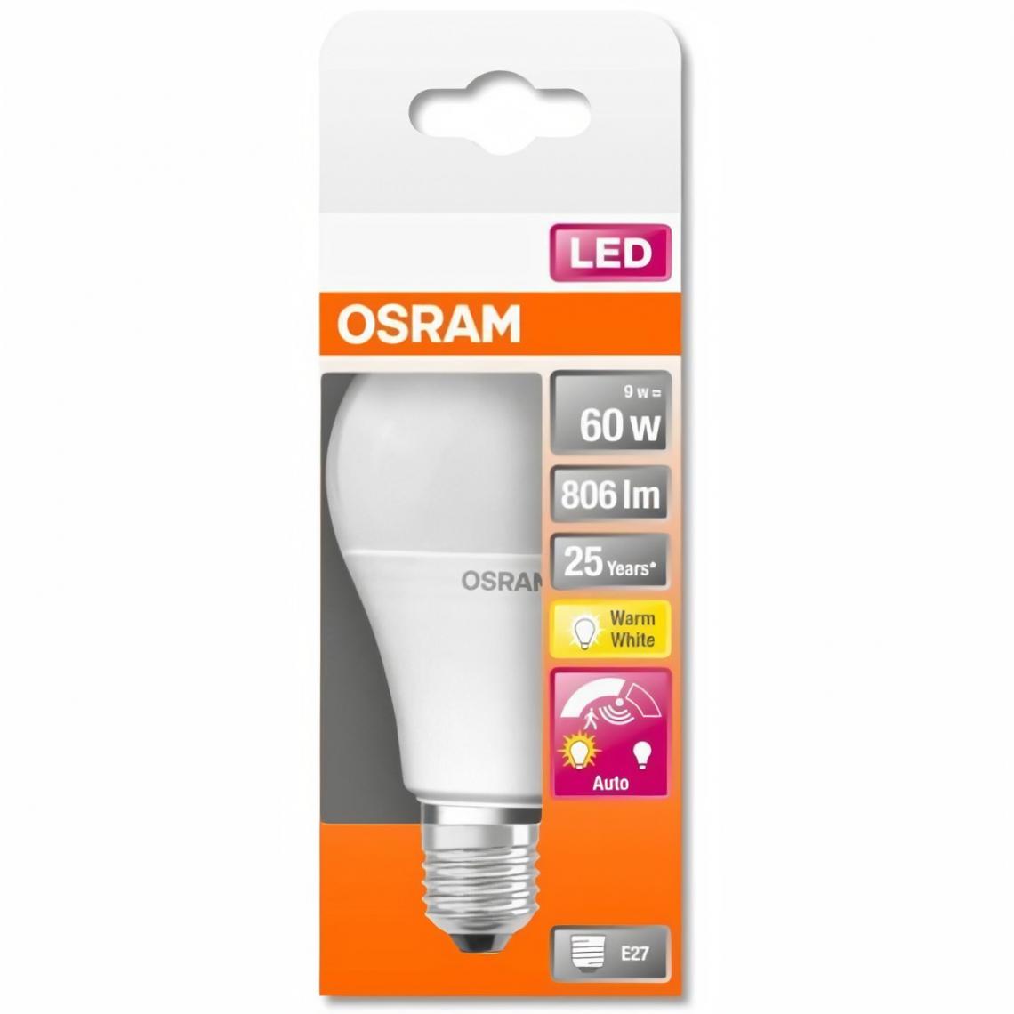 Osram - OSRAM Ampoule STAR+ LED Standard Motion sensor 9W=60 E27 - Ampoules LED