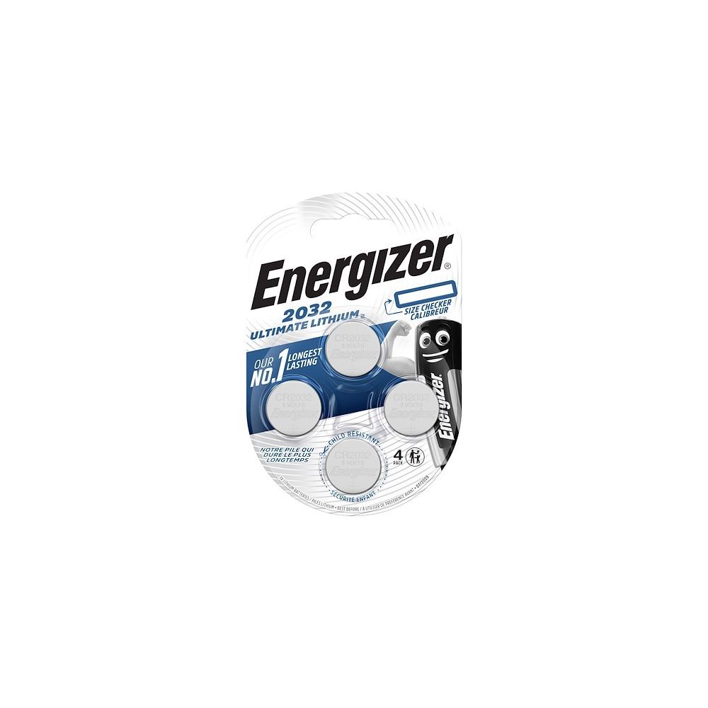 Energizer - Pile bouton ultimate lithium CR2032 Energizer - Blister de 4 piles - Piles rechargeables