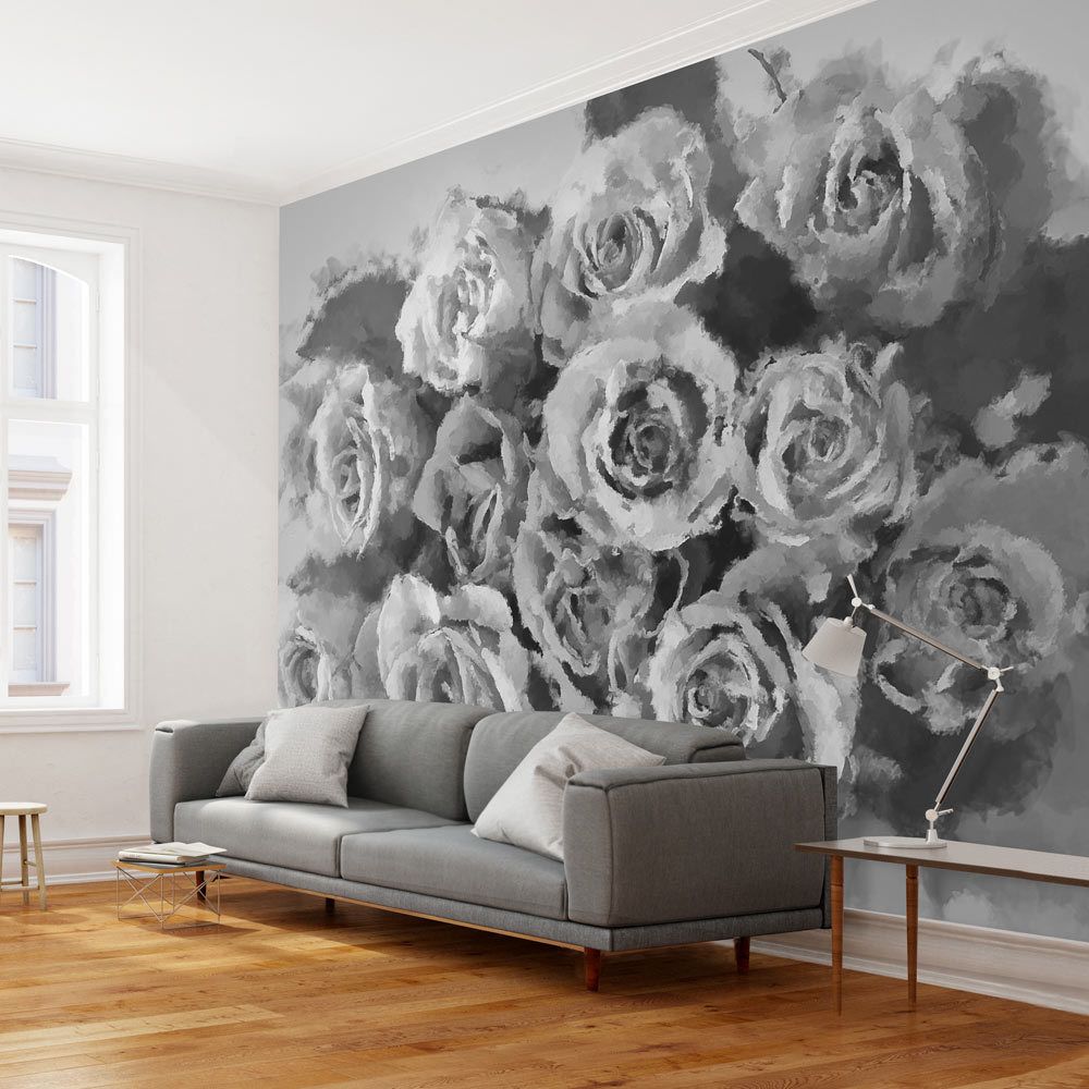 Bimago - Papier peint - A dozen roses - Décoration, image, art | Fleurs | Roses | - Papier peint