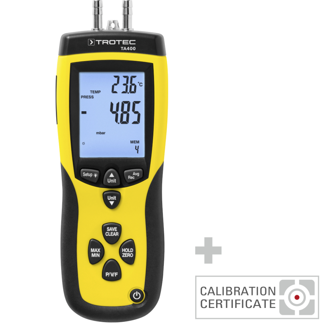 Trotec - TROTEC Anémomètre à tube de Pitot TA400 avec certificat de calibrage, mesureur du vent - Appareils de mesure