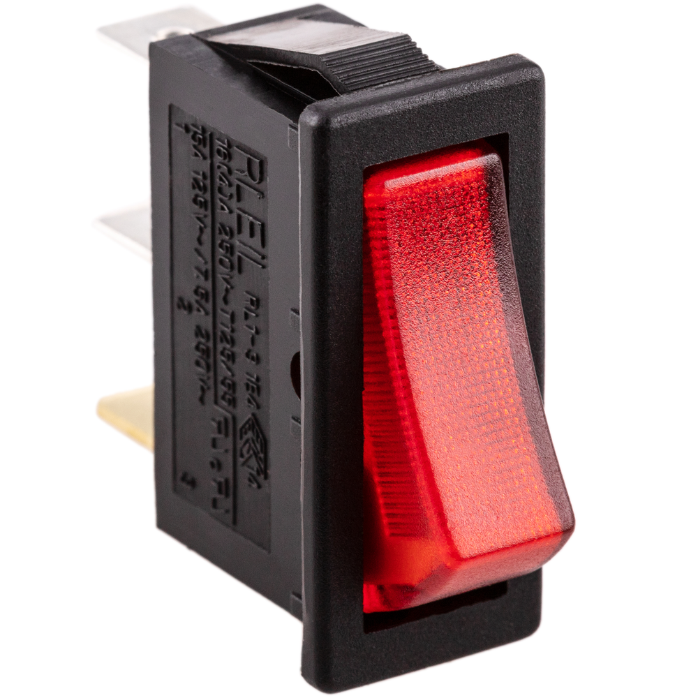 Bematik - Interrupteur à bascule rouge lumineux SPST 3 broches - Interrupteurs et prises étanches