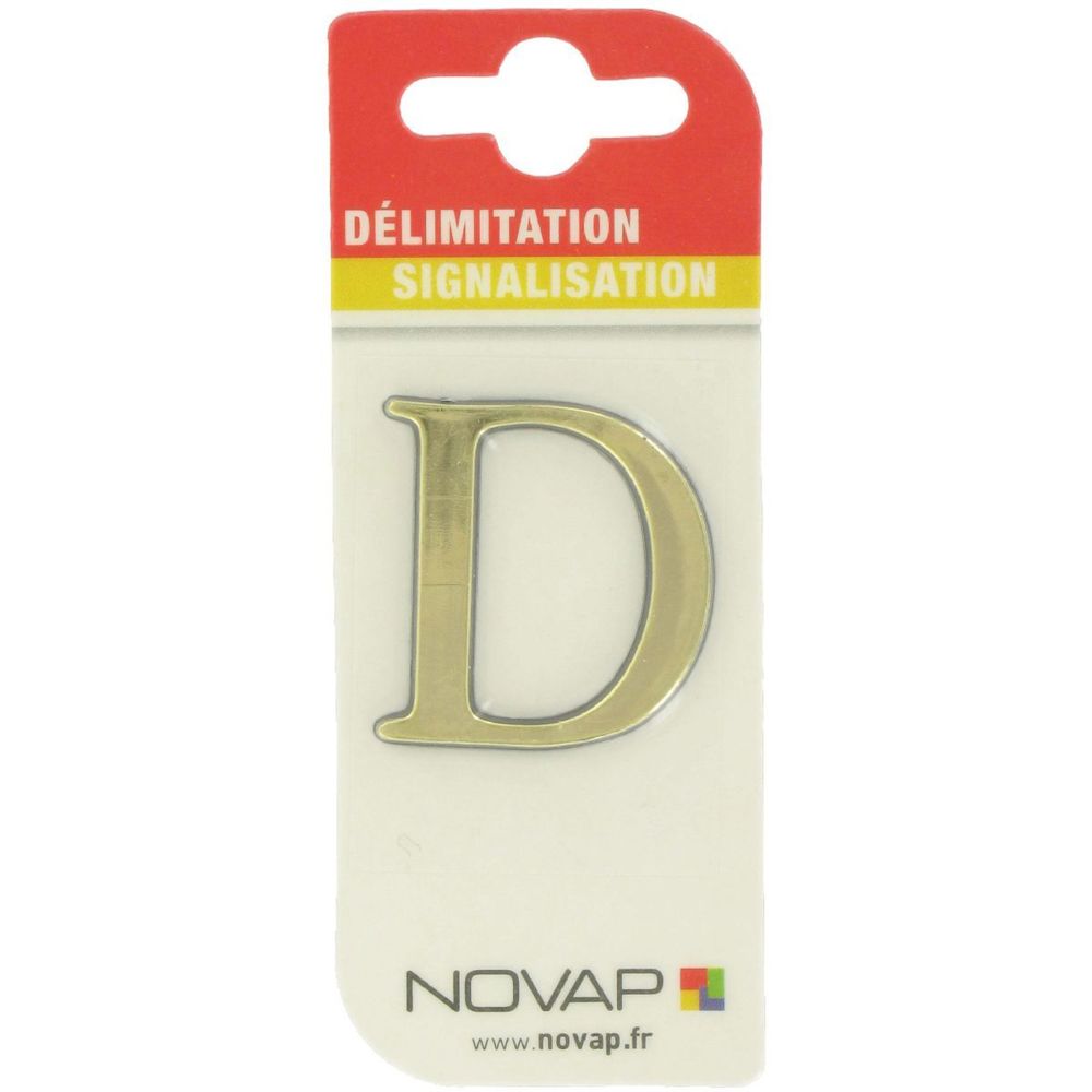 Novap - Adhésif plastique en relief coloris or Novap D - Extincteur & signalétique