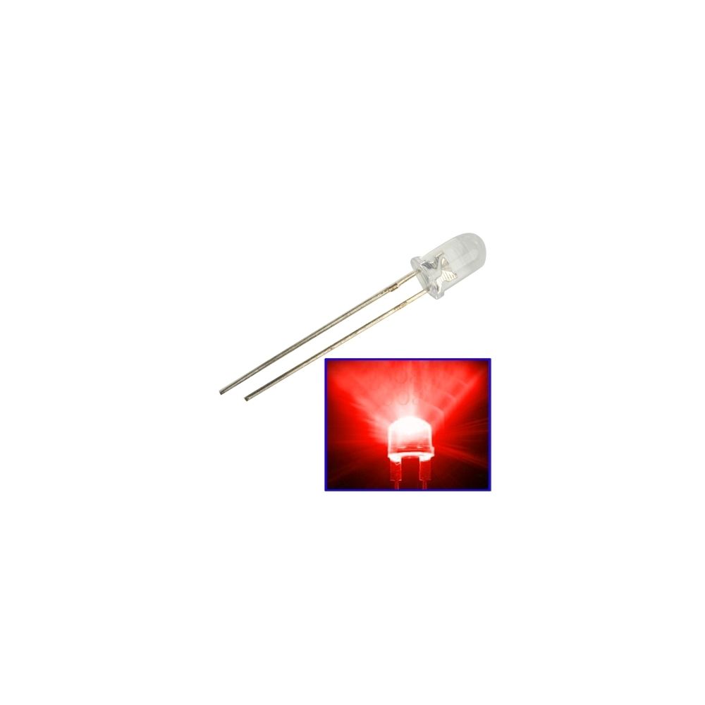 Wewoo - LED Perle rouge 1000 LEDs 3mm Lumière Eau Claire - Ampoules LED