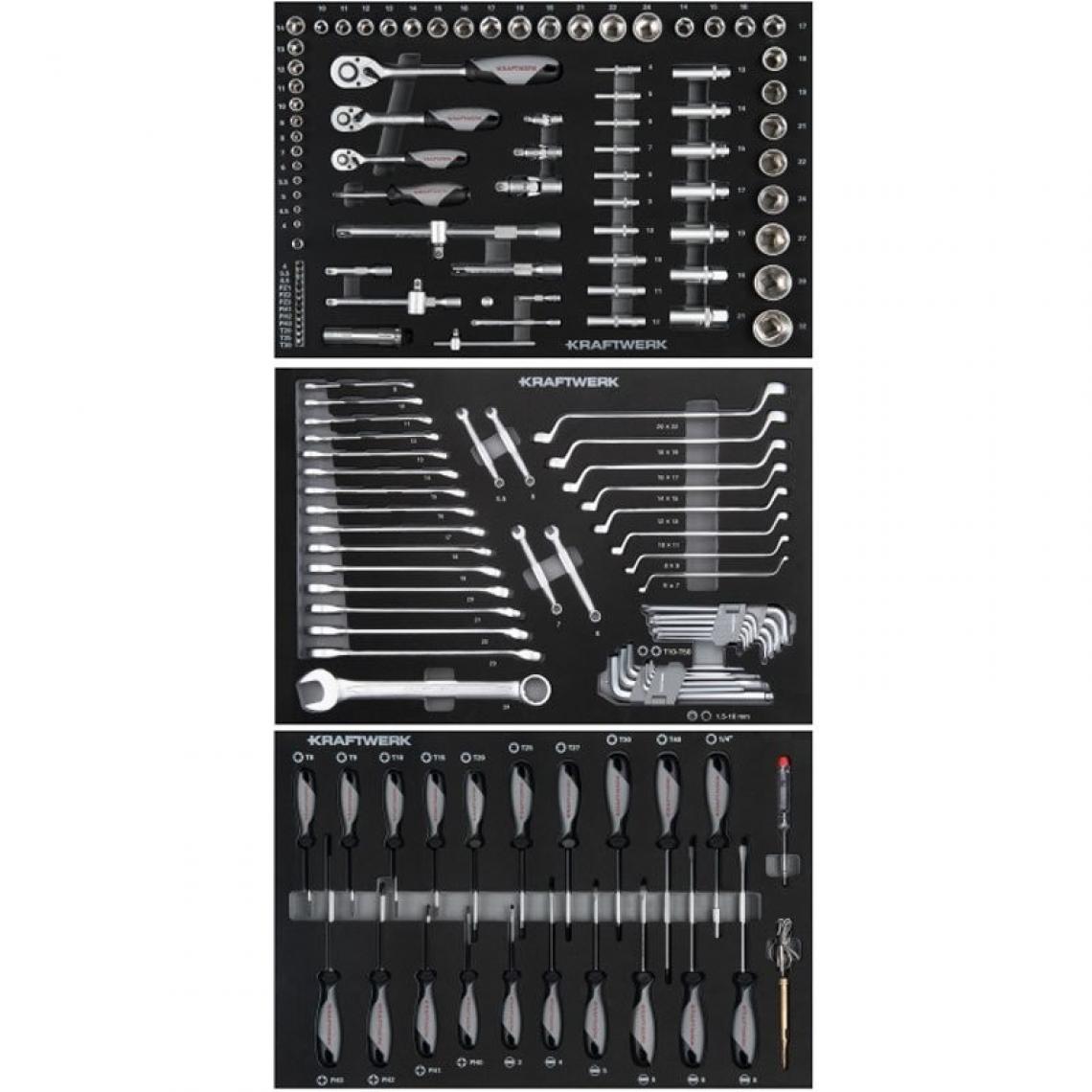 Kraftwerk - Assortiment d'outils EVA 186 pcs Kraftwerk - Casiers de rangement