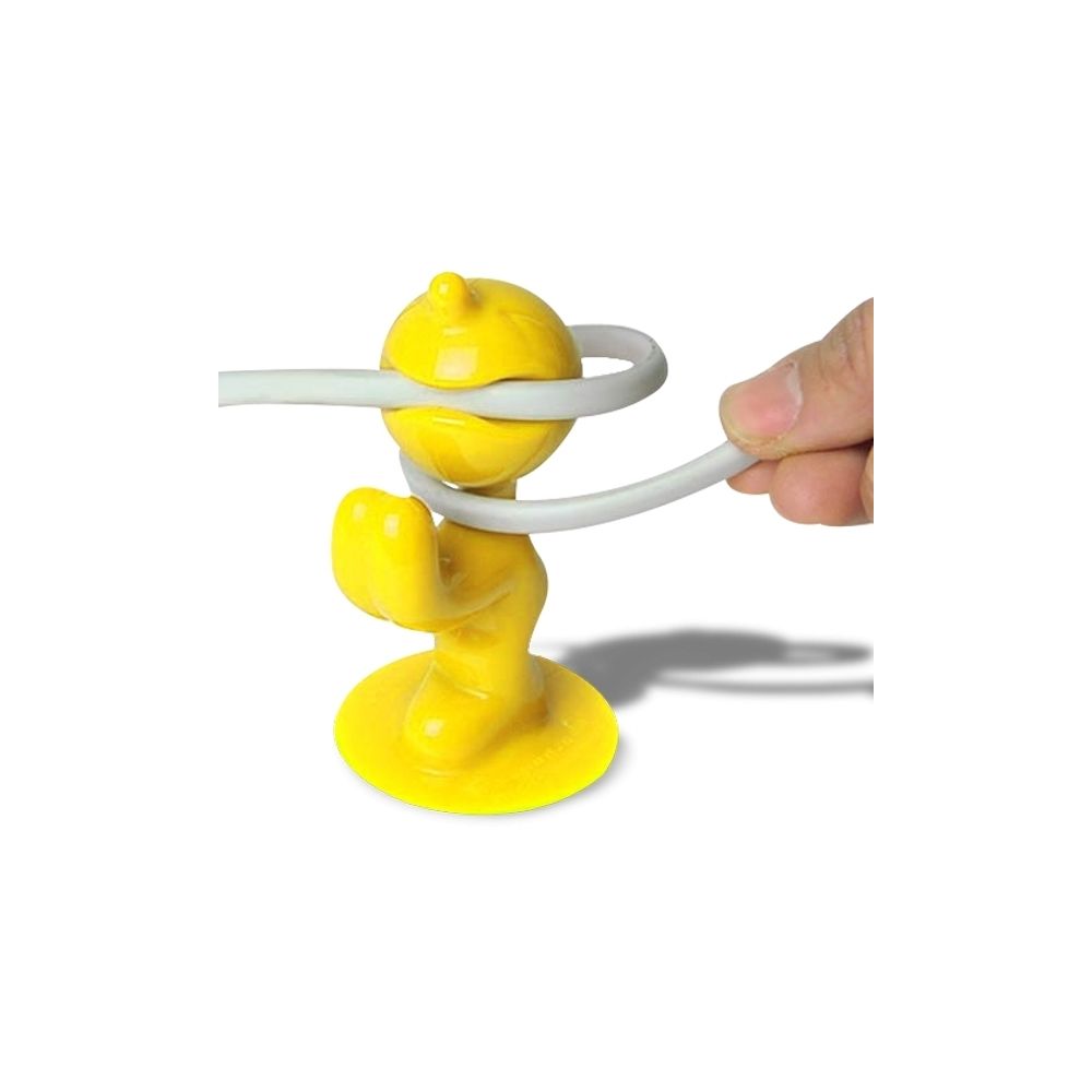 Totalcadeau - M. P range câble jaune bonhomme enrouleur de câble électrique - Enrouleur électrique