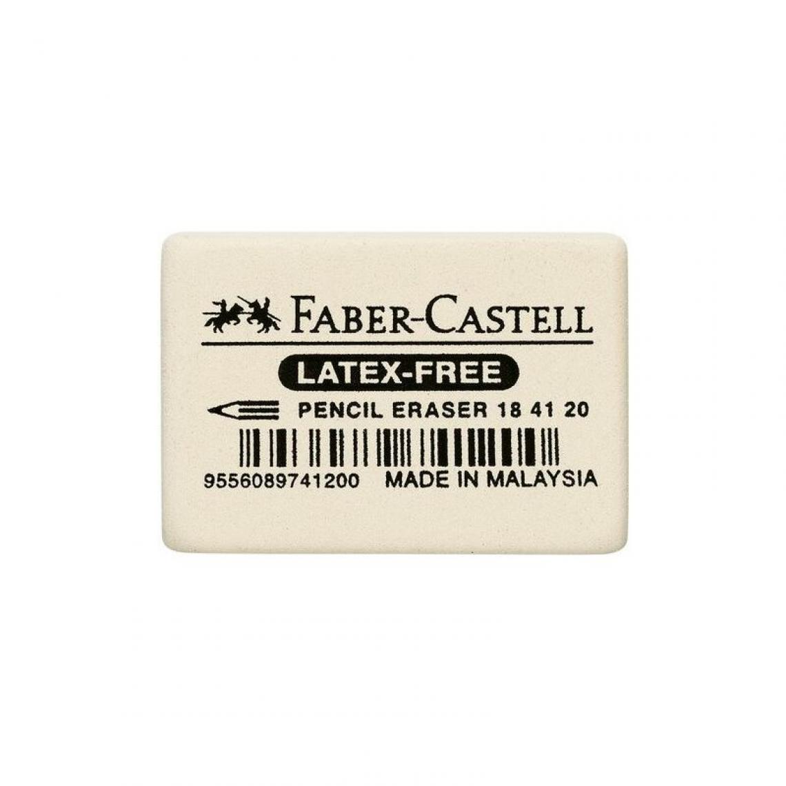 Faber-Castell - FABER-CASTELL Gomme en caoutchouc 7041-20, blanc () - Outils et accessoires du peintre