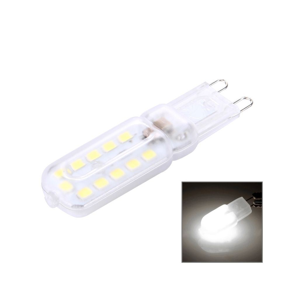 Wewoo - Ampoule Transparent G9 3W 300LM 22 LED SMD 2835 Couvercle Maïs Ampoule, AC 220-240 V Lumière Blanche - Ampoules LED