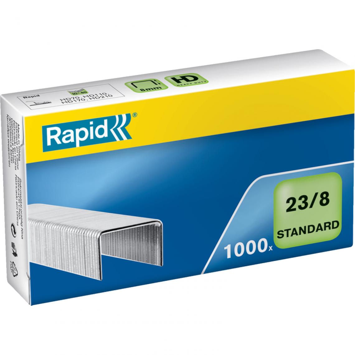 Rapid - Rapid Agrafes Standard 23/8, galvanisé () - Boulonnerie