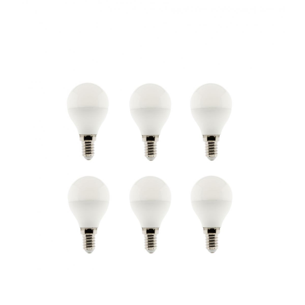 Elexity - Lot de 6 Ampoules LED Sphérique 5W E14 400lm 6500K - Ampoules LED