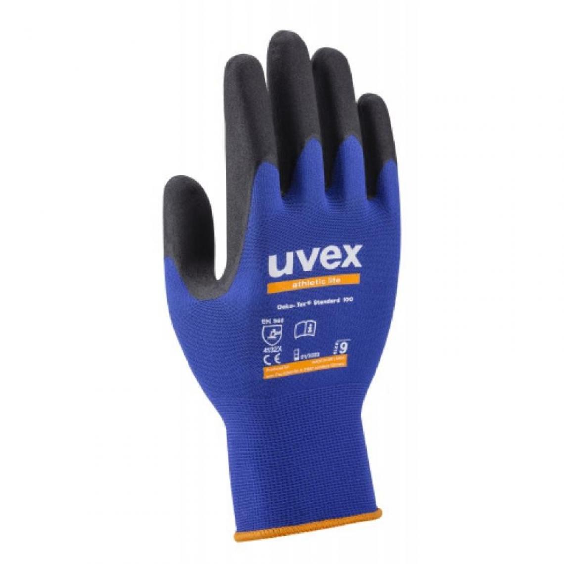Uvex - Gants athletic lite taille 10 sachet de 10 paires - Protections pieds et mains