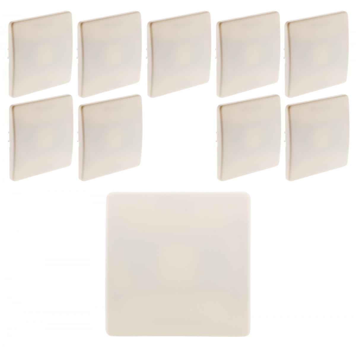 Diwone - Lot de 10 plaques cache boîtes 75x 75 vis + griffes Diwone Blanc - Diwone - Interrupteurs et prises en saillie