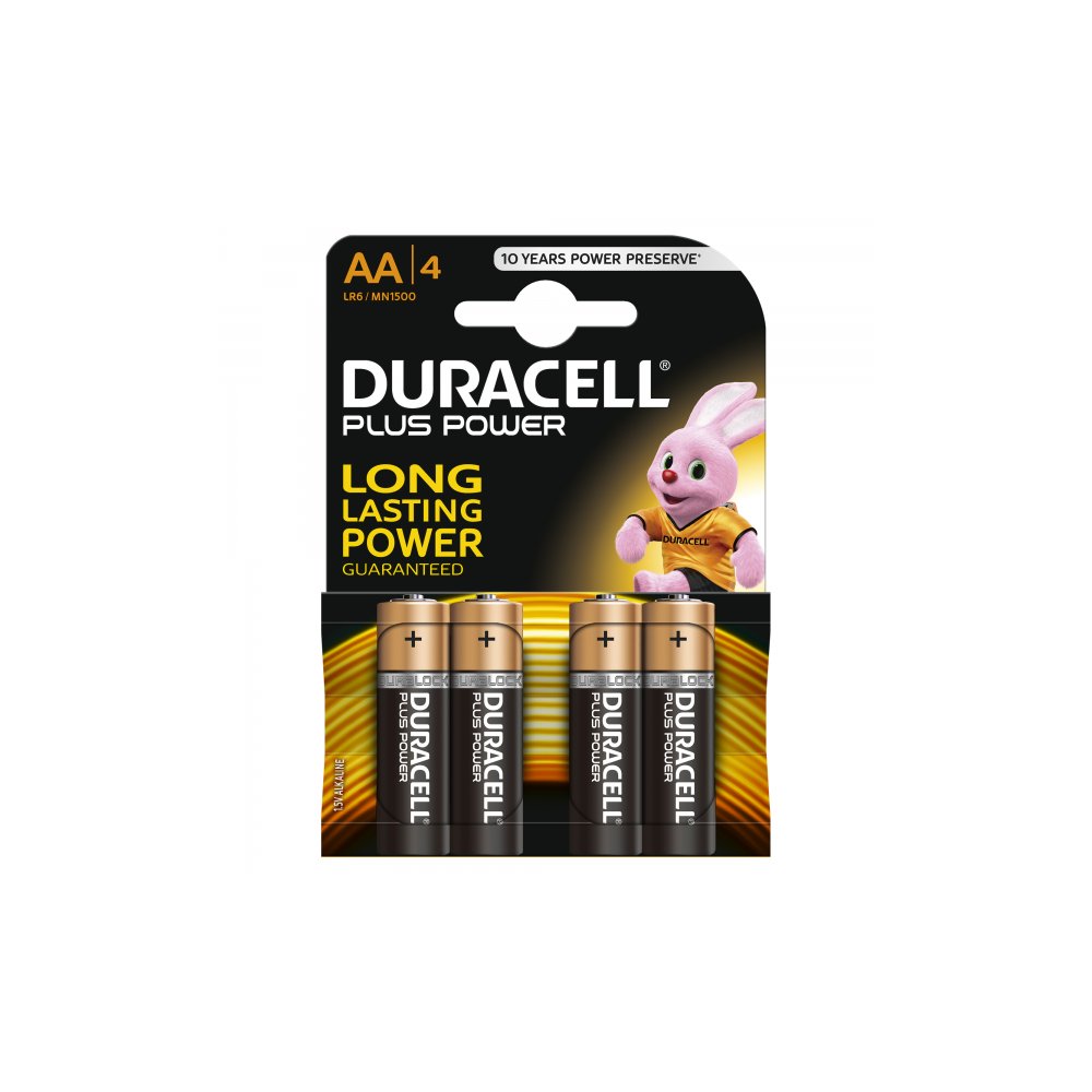Duracell - 4 piles LR6 AA Duracell Plus Power sous blister - Piles standard