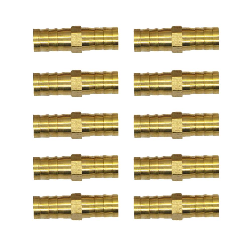 marque generique - laiton barbelé tuyau tuyau tube pagode raccord coupleur connecteur 10 pcs 10mm-10mm - Tuyaux d'arrosage