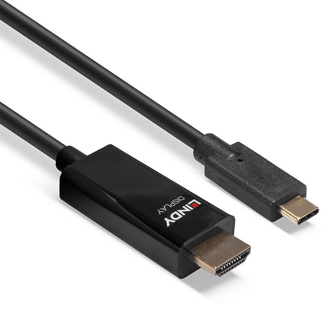 Lindy - Cordon USB-C / HDMI 4K (10m) - Adaptateurs