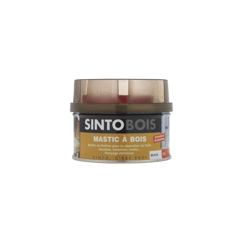 Sinto - Mastic SINTOBOIS FIN Blanc Boite de 500 ML - 33891 - Colle & adhésif