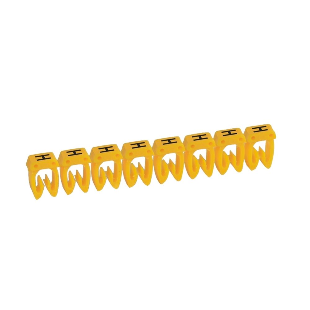 Legrand - repère pour fil de 4 à 6 mm2 - lettre h - couleur jaune - legrand cab 3 - Accessoires de câblage