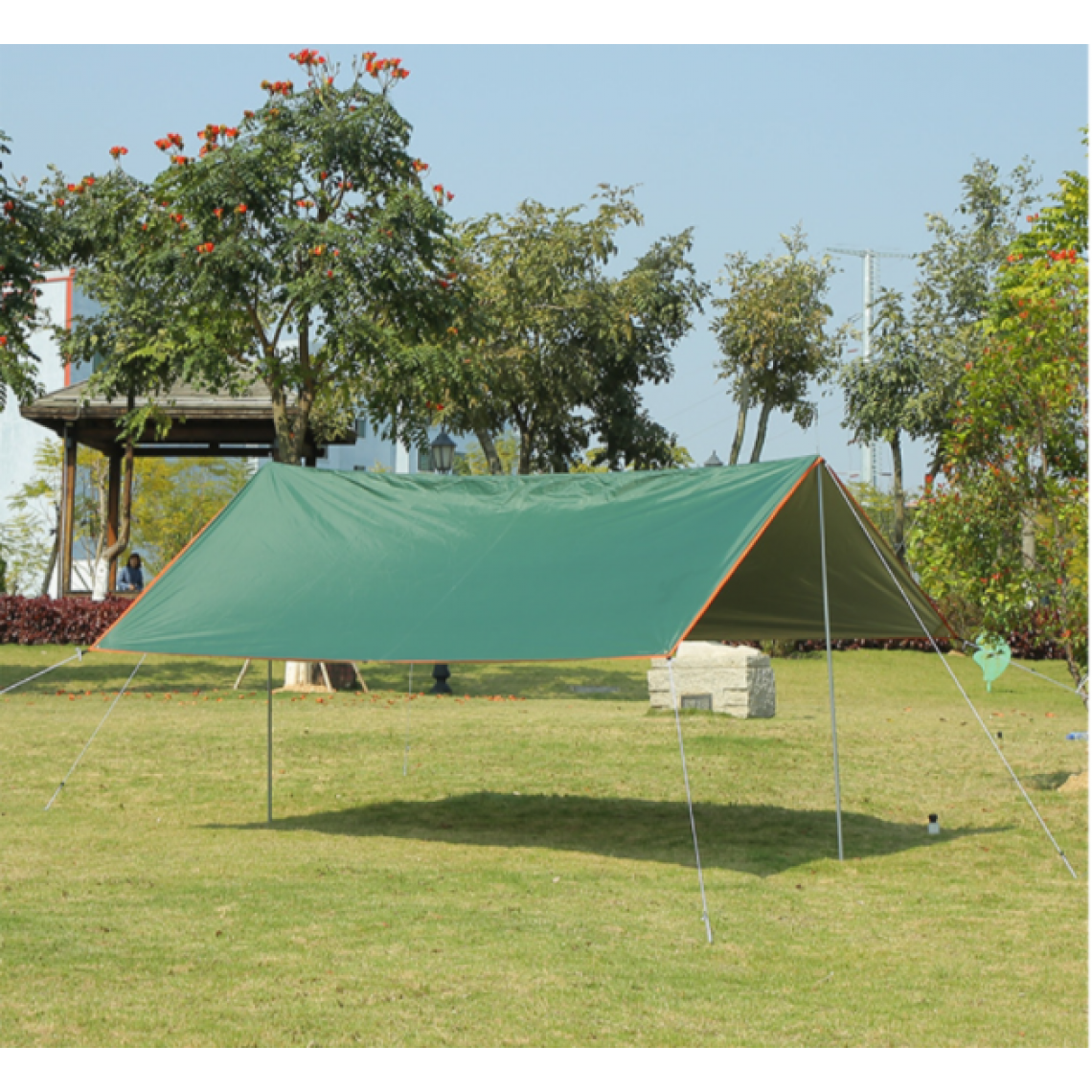 Universal - Trois sommets, une canopée, une plage de camping, une grande canopée ultra-légère, un écran solaire, des rayons ultraviolets, des tentes polyvalentes en aluminium, des pergolas.(Vert) - Pergolas et Tonnelles