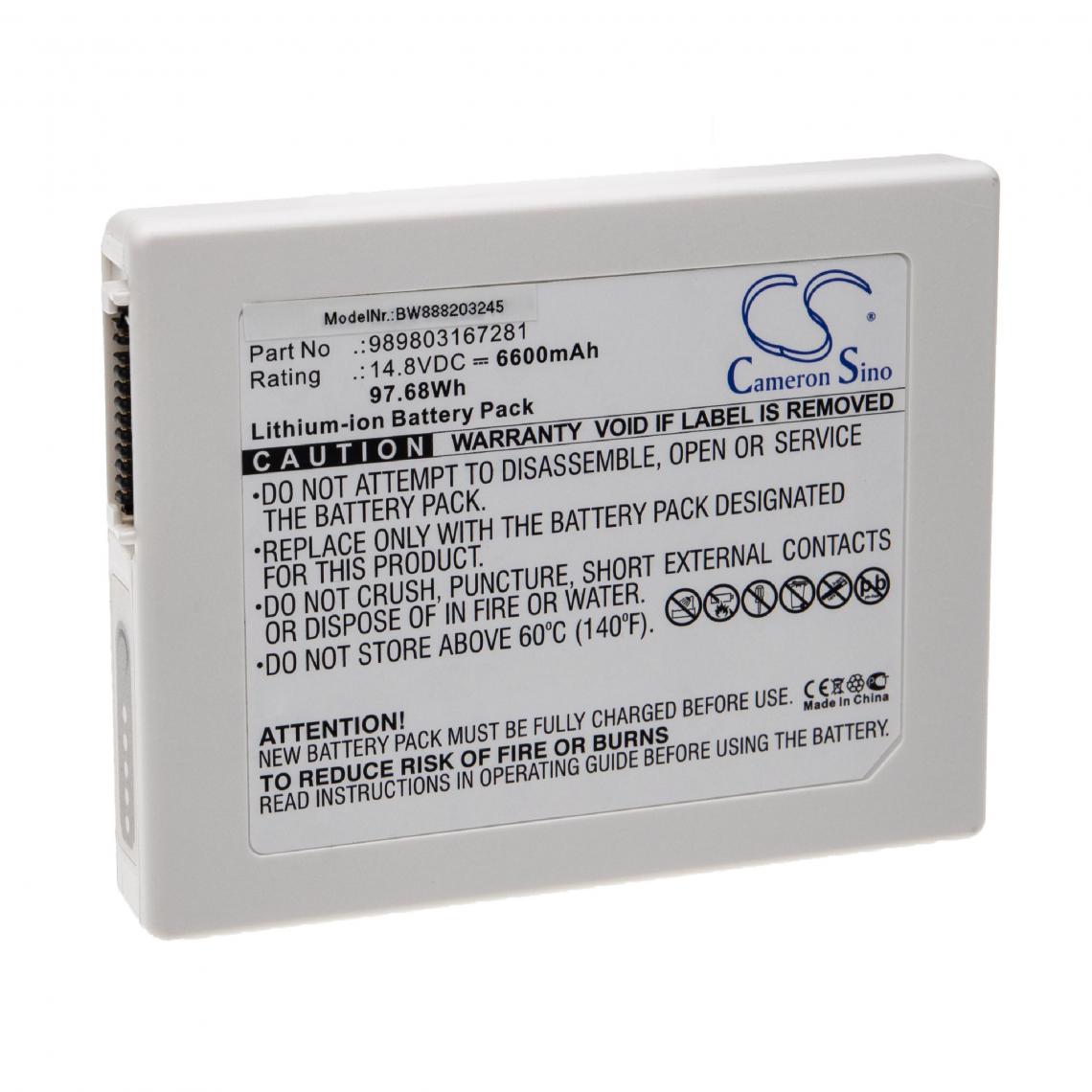 Vhbw - vhbw Batterie compatible avec Philips 989803167281, M6479, M6479-O, SE02211, SE-02211 pour appareil médical (6600mAh, 14,8V, Li-ion) - Piles spécifiques