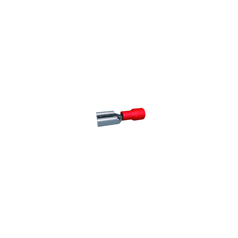 Bizline - cosses 6.35 x 0.8 mm femelle rouge - boite de 100 - Accessoires de câblage