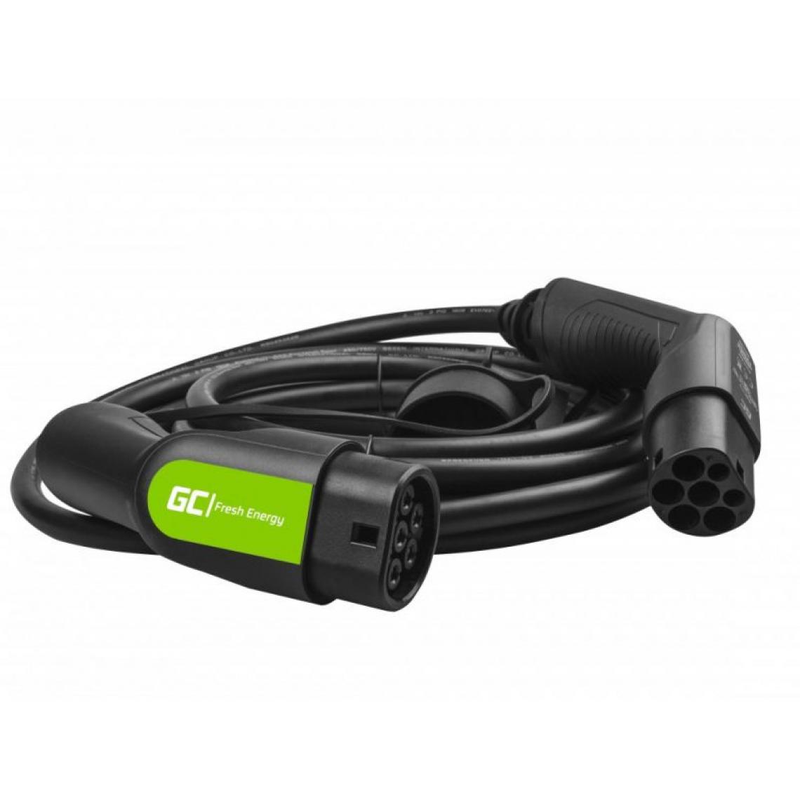 Inconnu - Green Cell EV10 câble de chargement de véhicules électriques Noir Type 2 1 7 m - Fils et câbles électriques