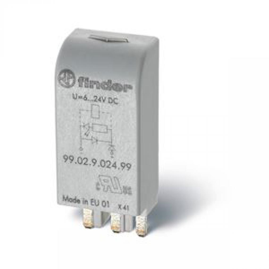 Finder - module led + diode - 28 à 60 vdc - pour socle 9505 9404 9003 9203 9701 - finder 9902906099 - Autres équipements modulaires