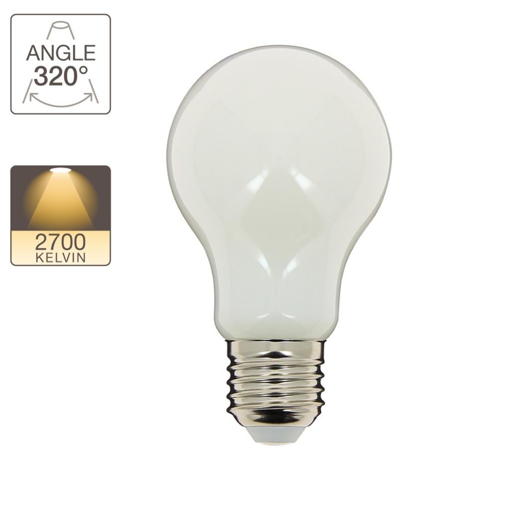 Xanlite - Ampoule à filament LED A60, culot E27, 8W cons. (75W eq.), lumière blanche chaude - Ampoules LED