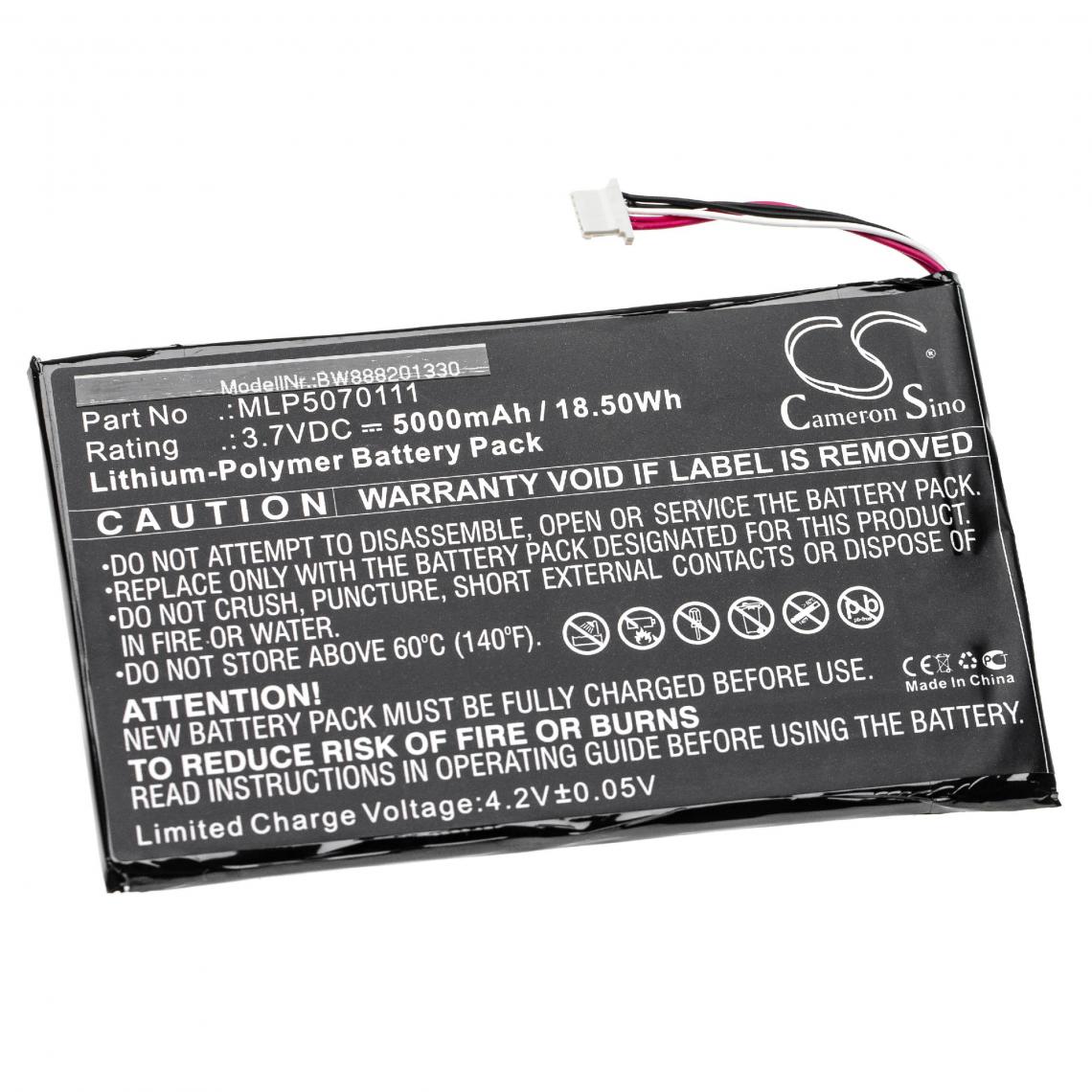 Vhbw - vhbw batterie compatible avec Autel MaxiIM IM508 Scanner, MaxiSys Mini appareil de diagnostique automobile (5000mAh, 3,7V, Li-Polymère) - Piles rechargeables