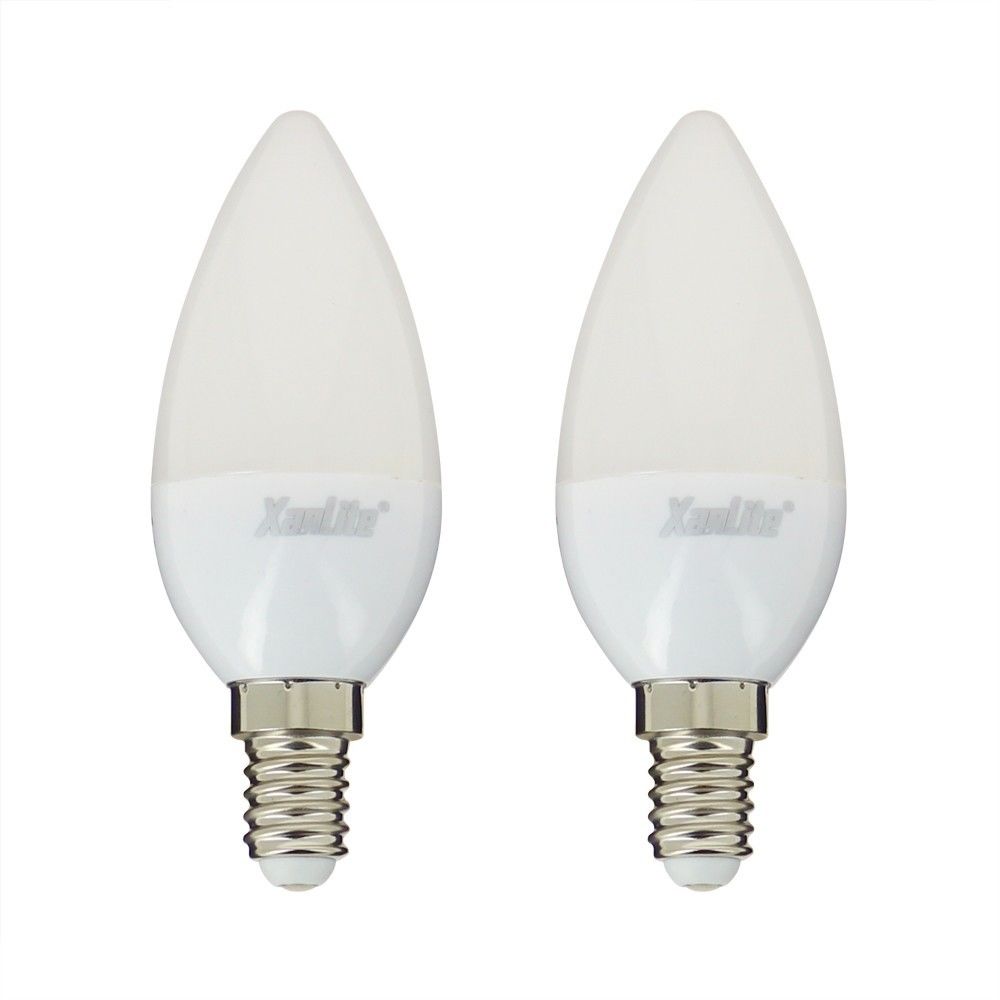 Xanlite - Lot de 2 amoules Xanlite flammes 470 lumens E14 2700 K - Ampoules LED