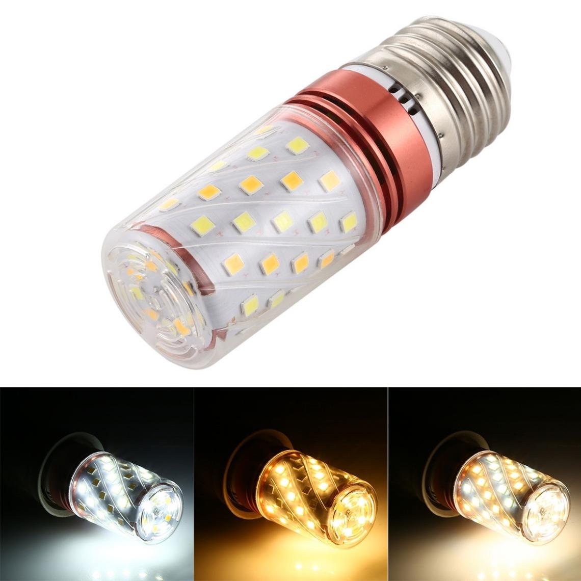 Wewoo - E27 12W 500LM 60LEDs - Ampoule à maïs à gradation variable 3 couleurs - SMD 2835 - Ampoules LED