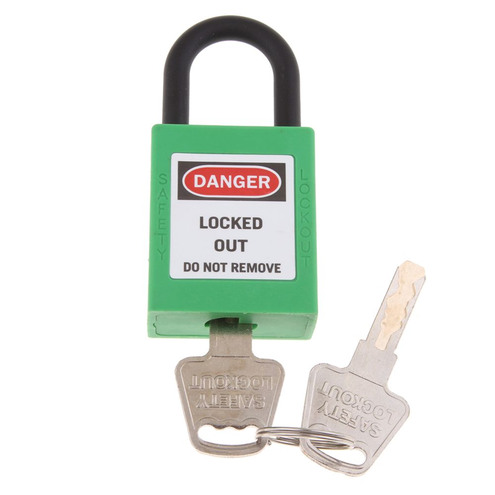 marque generique - Cadenas de consignation de sécurité à clé, manille de hauteur différente de 25 mm, vert - Bloque-porte