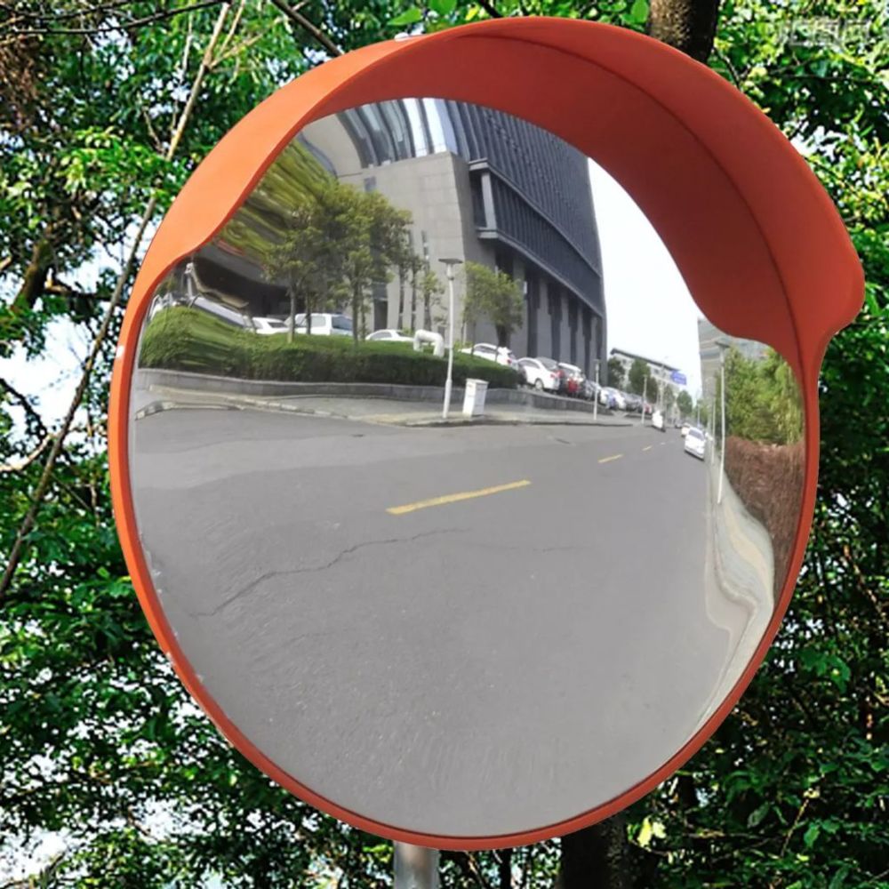 Vidaxl - Miroir convexe d'extérieur orange en plastique 45 cm | - Extincteur & signalétique