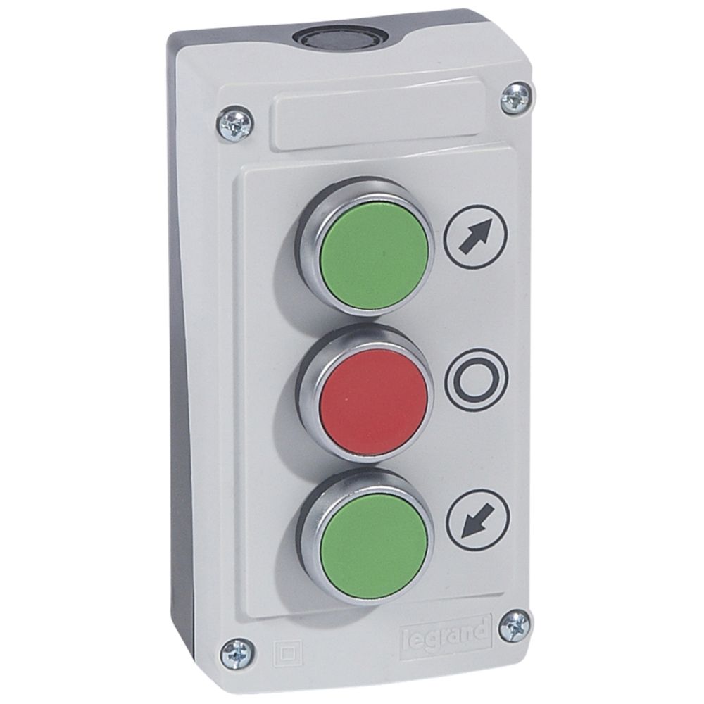Legrand - boite à bouton 3 trous - bouton impulsion - 1 contact no + 1 nf - Autres équipements modulaires