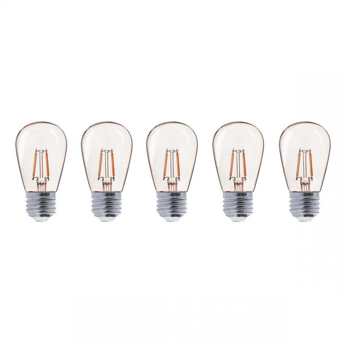 Lumisky - Lot de 5 ampoules vintages PARTY BULB FILAMENT Blanc Aluminium E27 - Ampoules LED