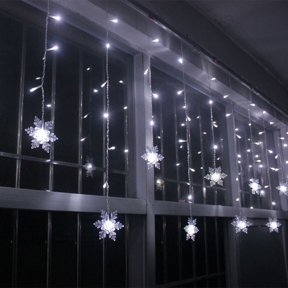 marque generique - Rideau de flocon de neige 48LED chaîne de lumière décorations de vacances lanterne UE - Ruban LED