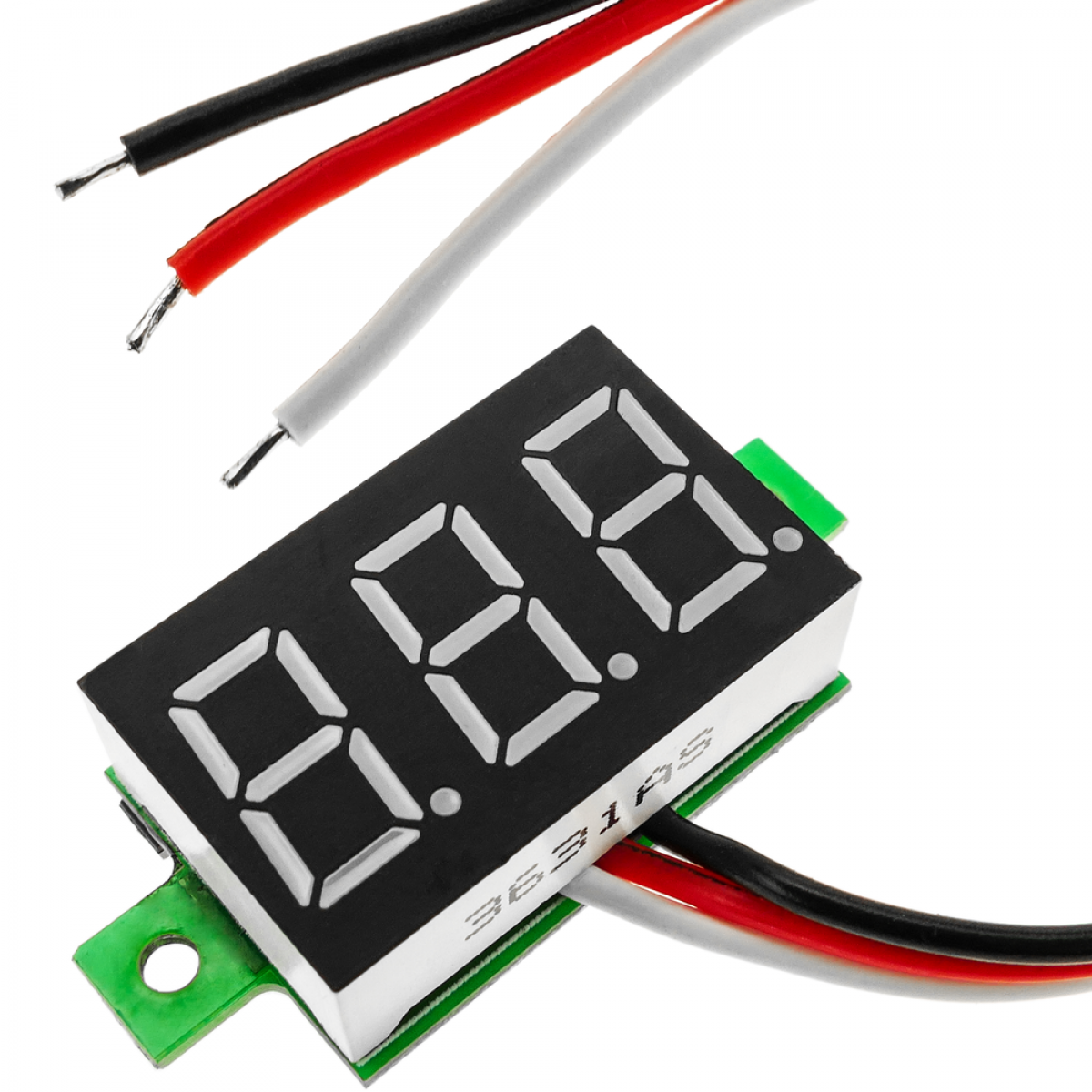 Bematik - Affichage LCD à 3 chiffres rouge avec voltmètre 0-100V - Appareils de mesure