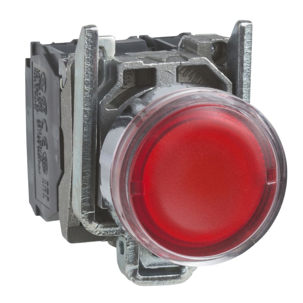 Schneider Electric - bouton poussoir lumineux - affleurant - 1no + 1nf - rouge - 110v - schneider xb4bw34g5 - Autres équipements modulaires