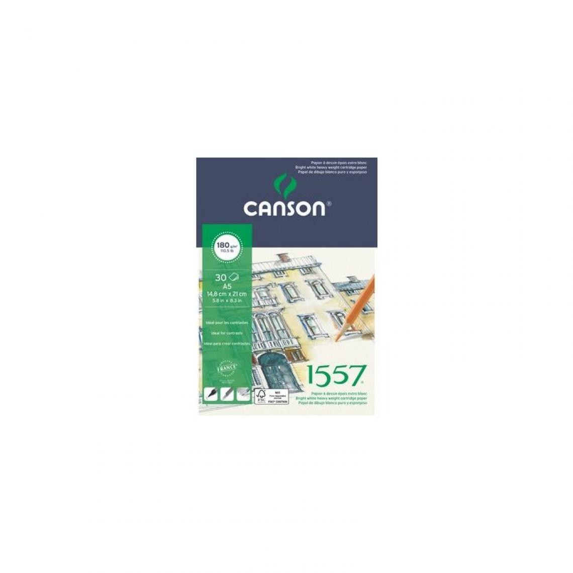 Canson - CANSON Bloc papier dessin '1557', A5, 180 g/m2, 30 feuilles () - Outils et accessoires du peintre