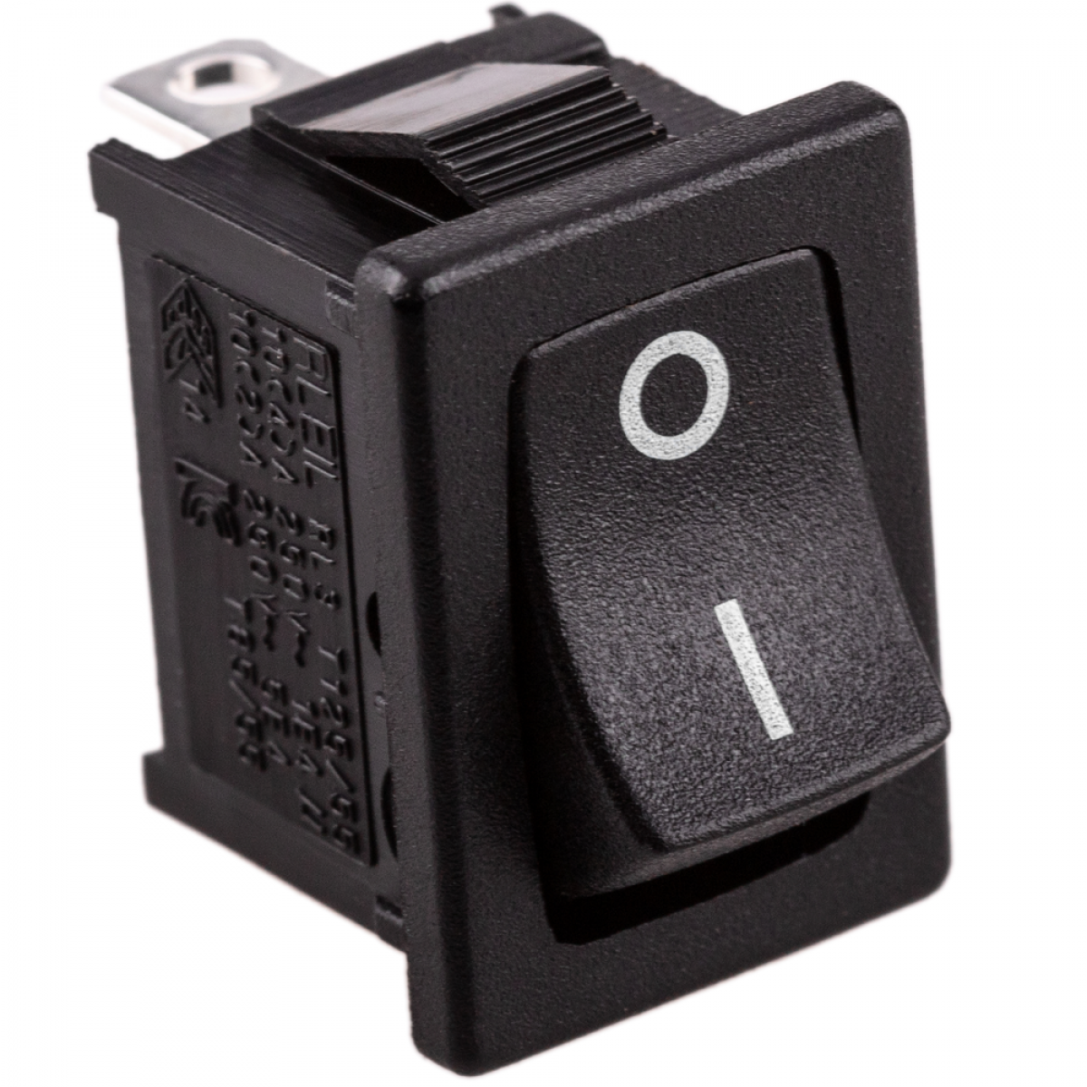 Bematik - Interrupteur à bascule noir SPST 2 broches 20.5x24.7x14.4 mm - Fils et câbles électriques