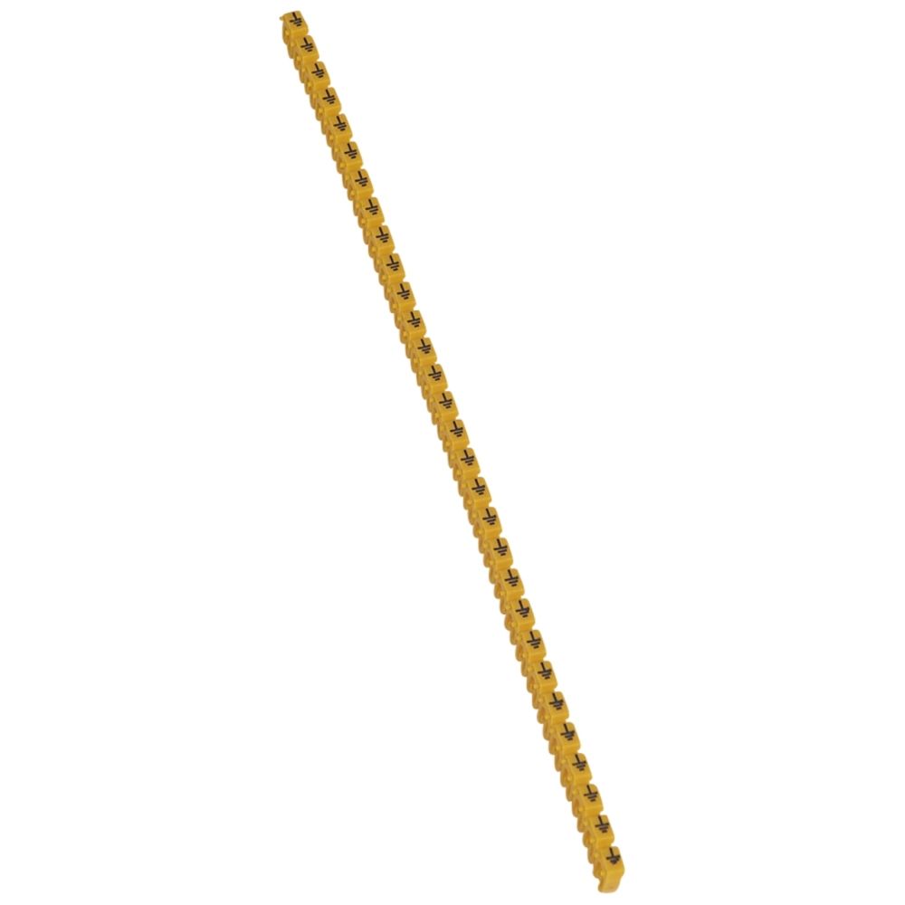 Legrand - repère pour fil de 1.5 à 2.5 mm2 - signe terre - couleur jaune - legrand cab 3 - Accessoires de câblage