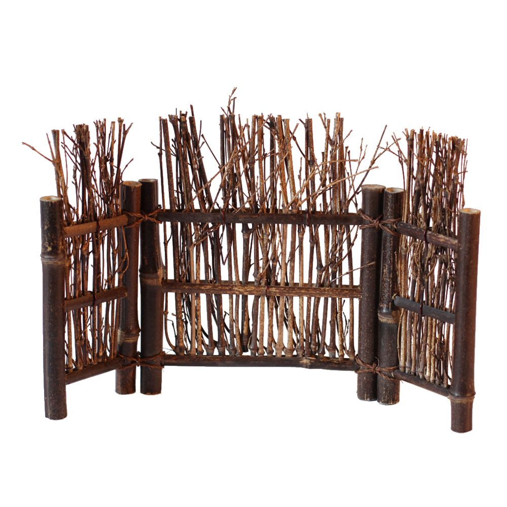 marque generique - Mini Fence Accueil Cérémonie Chinoise Du Thé Kongfu Décor Rustique En Bambou Naturel S # 3 - Kitchenette