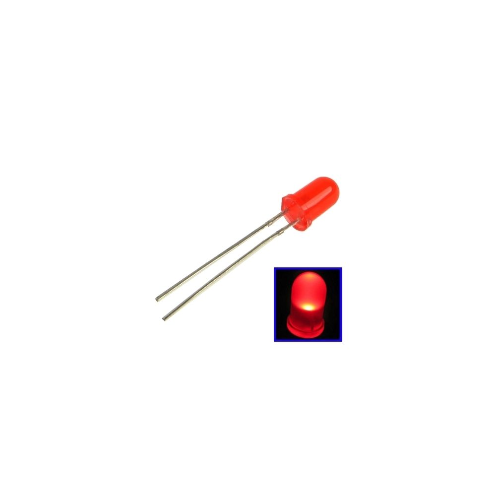 Wewoo - LED Perle rouge pour 1000pcs 1000pcs 5mm lumière ronde lampe 1000pcs dans un emballage, le prix est - Ampoules LED