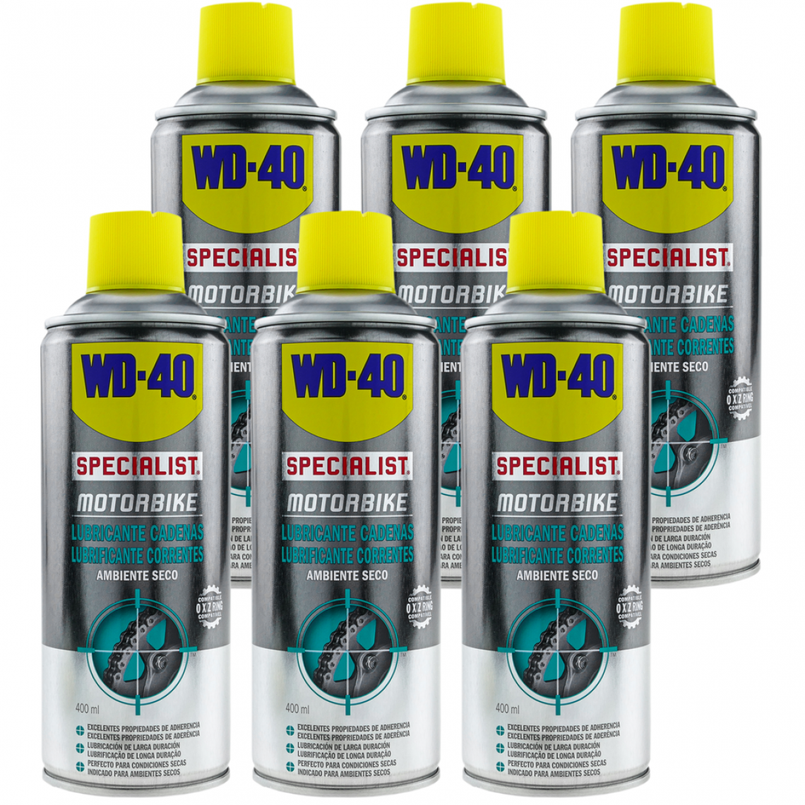Wd-40 - Lubrifiant pour chaîne SPECIALIST MOTORBIKE 400 ml (boîte de 6 unités) - Mastic, silicone, joint