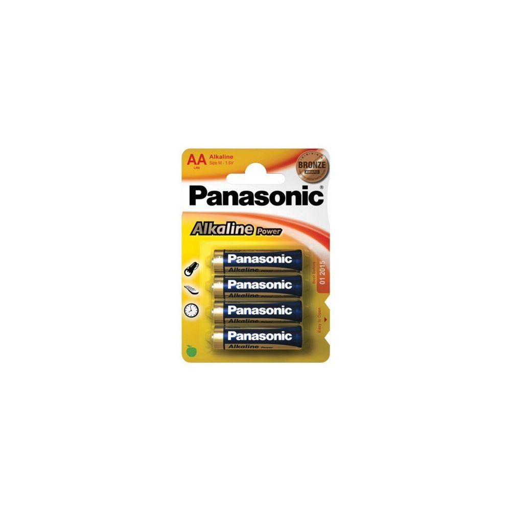 Panasonic - Rasage Electrique - LR 6 PAP 4-BL Panasonic alcaline POWER - Piles rechargeables