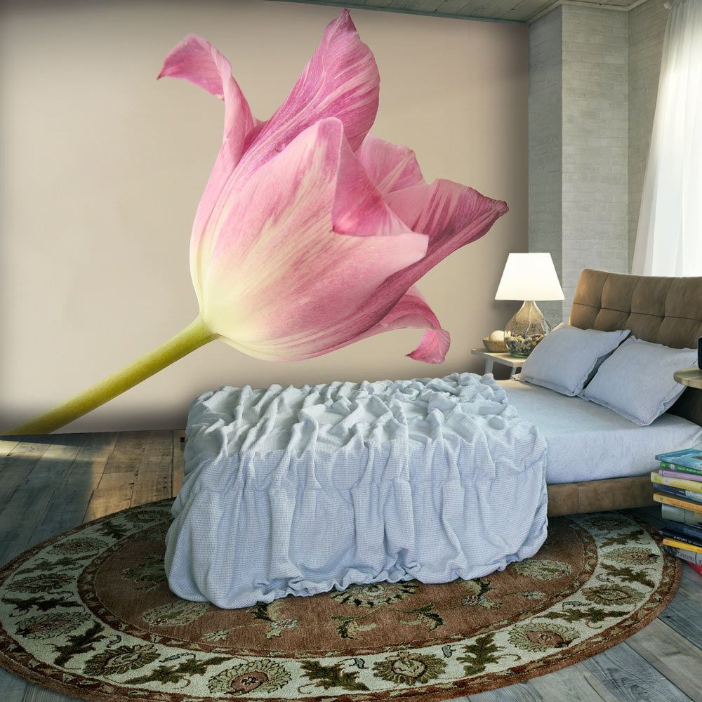 Bimago - Papier peint - Pink tulip - Décoration, image, art | Fleurs | Tulipes | - Papier peint