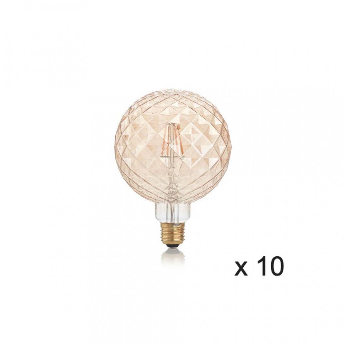 Ideal Lux - Ampoule (x10) 4W E27 Ambré D11,5 - Ampoules LED