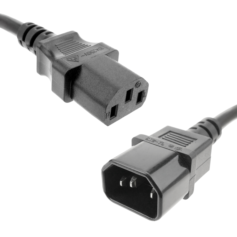Bematik - Câble électrique haute qualité cordon d'alimentation 3x1.5mm² IEC60320 C13-femelle à C14-mâle 1.8m - Fils et câbles électriques